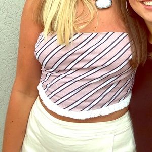 Strapless crop top